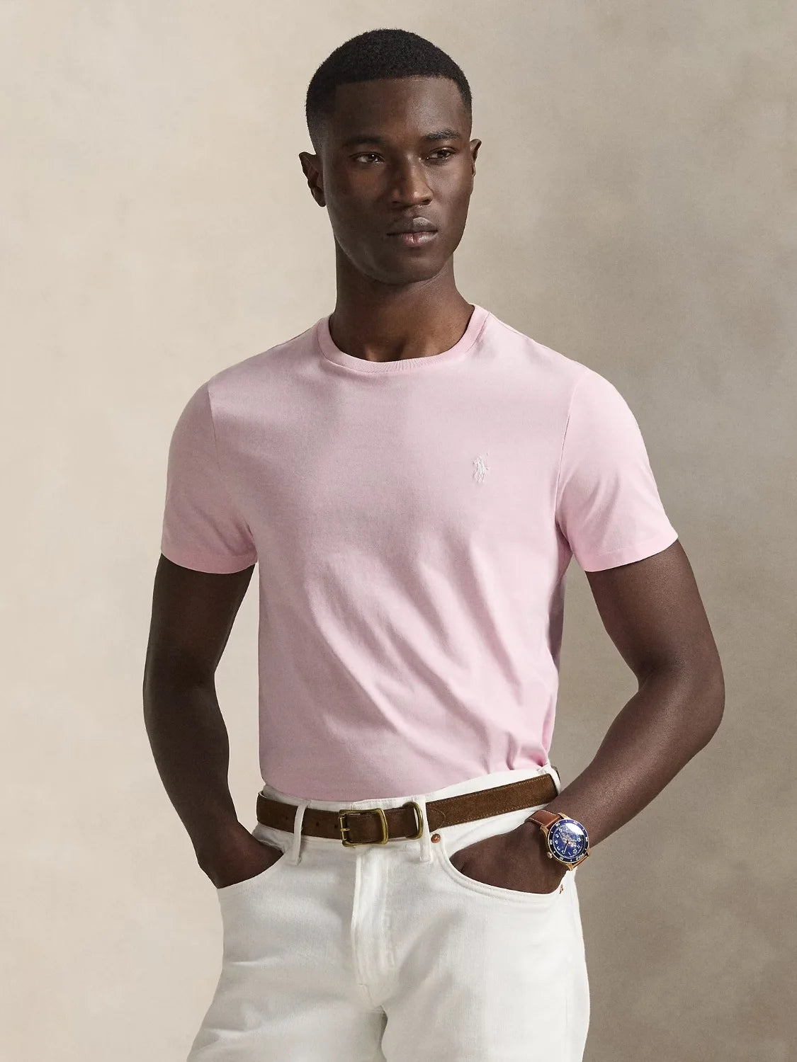 tshirt-ralph-lauren-rose-homme-710671438520-face