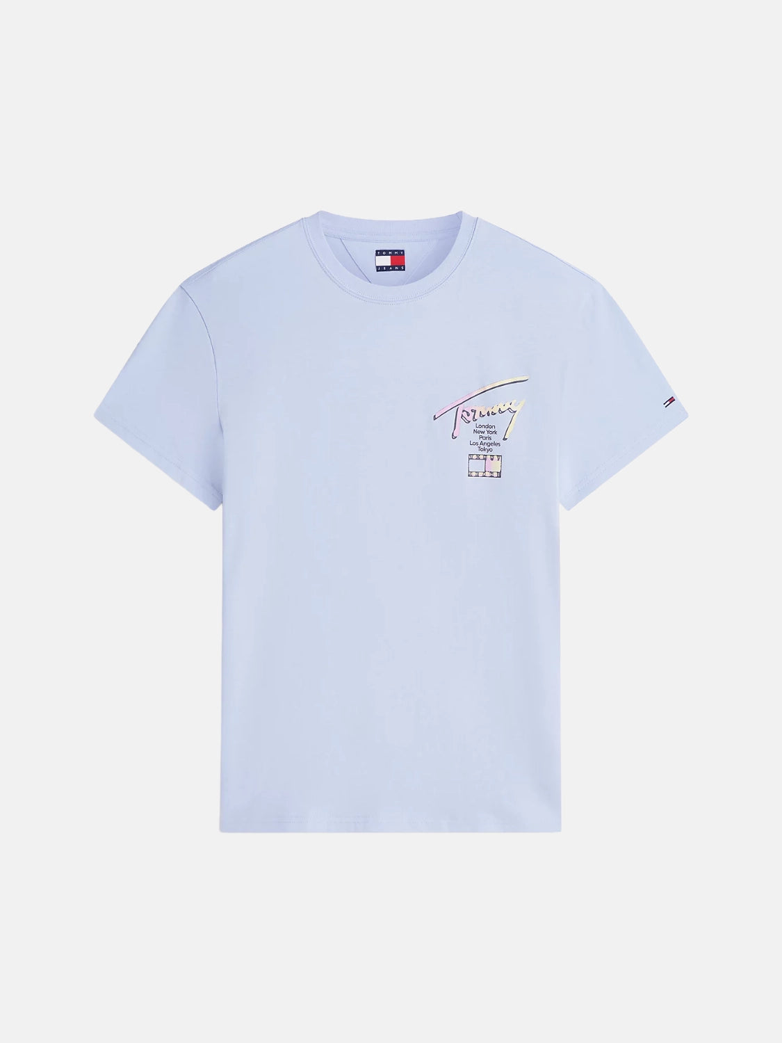 tshirt-tommy-jeans-bleu-a-plat
