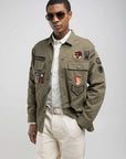veste-militaire-replay-homme-kaki-face