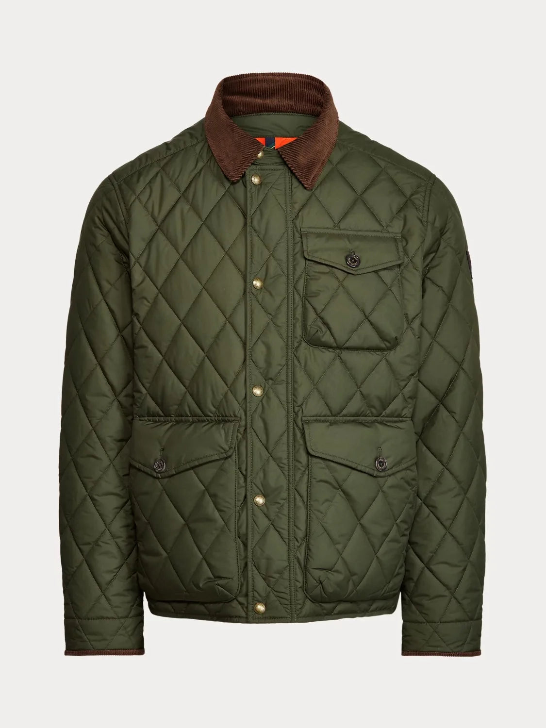 veste-ralph-lauren-kaki-homme-a-plat