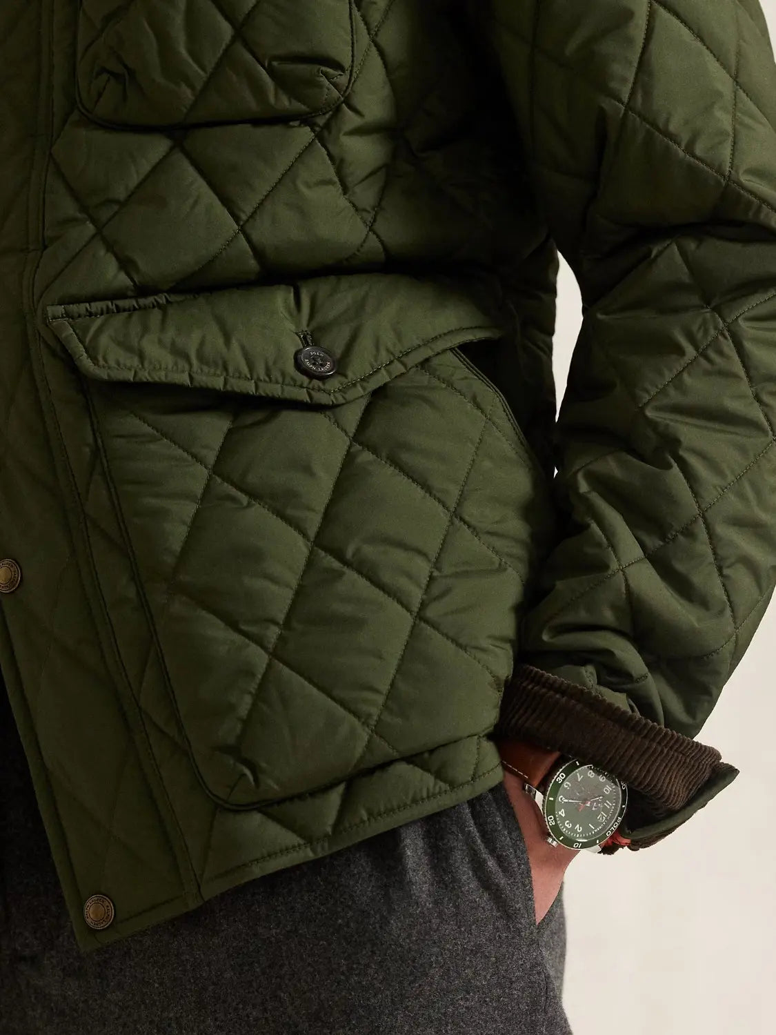 veste-ralph-lauren-kaki-homme-zoom-poche