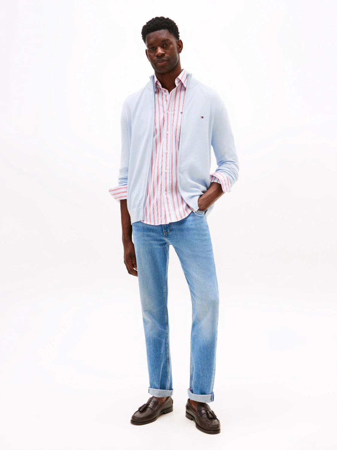veste-tommy-hilfiger-bleu-homme-porte