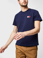 Charger l&#39;image dans la galerie, T-Shirt logo poitrine Tommy Jeans marine coton bio
