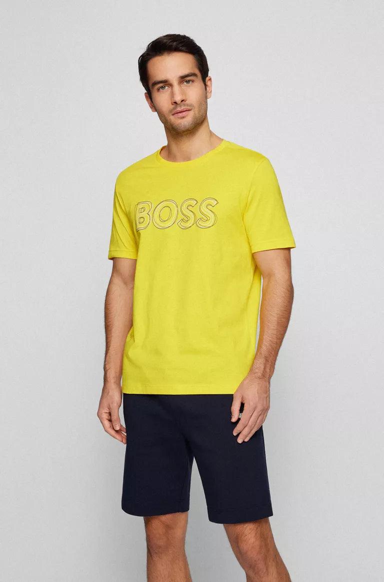 T-Shirt BOSS jaune en coton - Georgespaul