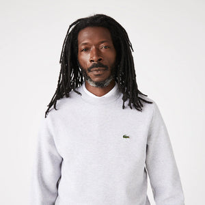 Sweat col rond Lacoste gris | Georgespaul