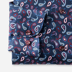 Laden Sie das Bild in den Galerie-Viewer, Marineblaues, tailliertes OLYMP-Musterhemd
