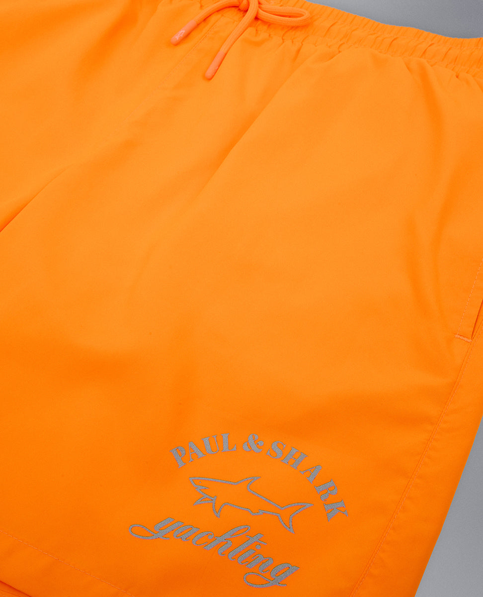 Short de bain à logo pour homme Paul & Shark orange | Georgespaul