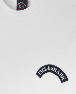T-Shirt homme logo Paul & Shark blanc en coton | Georgespaul