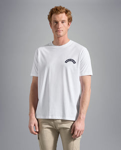 T-Shirt homme logo Paul & Shark blanc en coton | Georgespaul