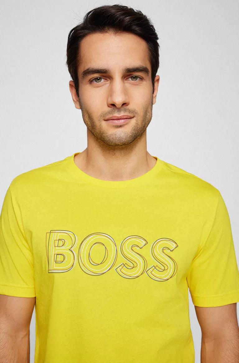 T-Shirt BOSS jaune en coton - Georgespaul