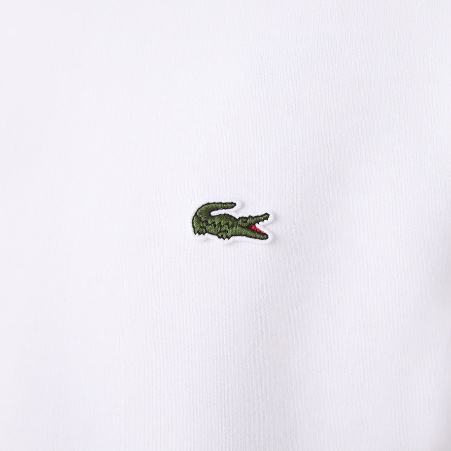 Sweat col rond Lacoste blanc | Georgespaul