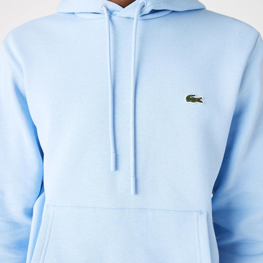 Sweat à capuche Lacoste bleu en coton bio - Georgespaul