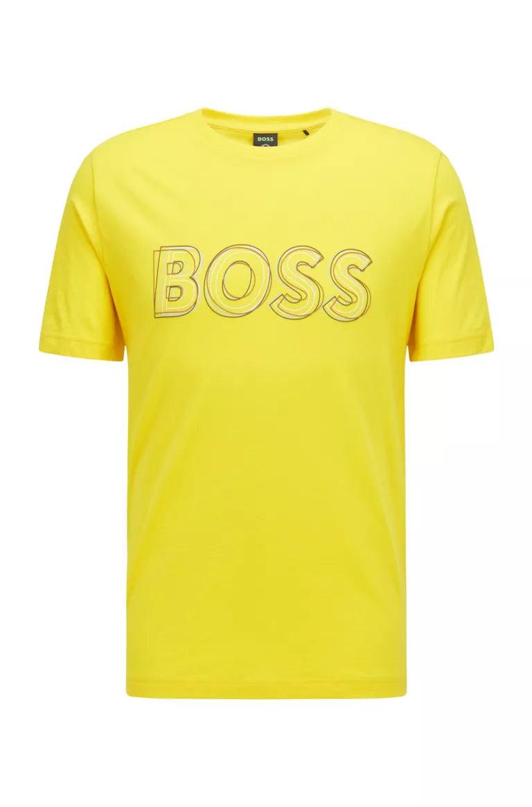 T-Shirt BOSS jaune en coton - Georgespaul