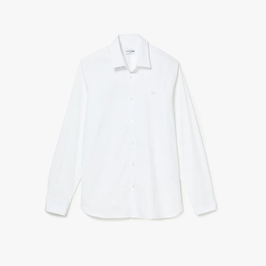 Chemise Lacoste blanche en coton stretch | Georgespaul