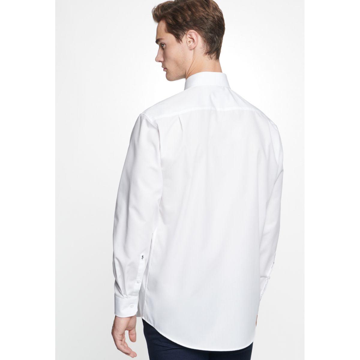 Chemise Seidensticker coupe droite blanche sans repassage - Georgespaul