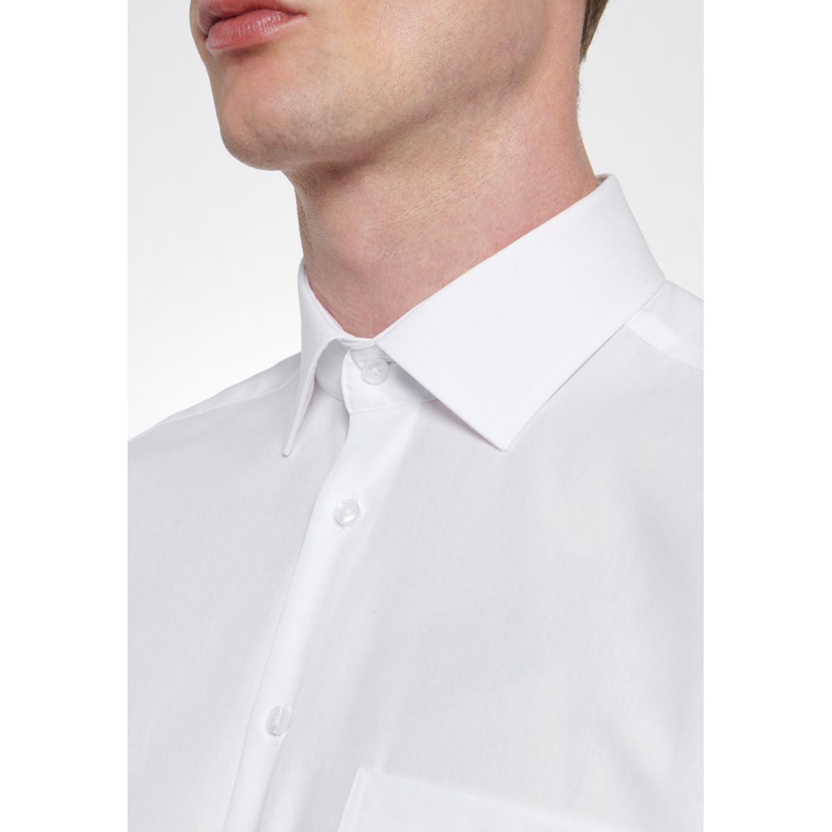 Chemise Seidensticker coupe droite blanche sans repassage - Georgespaul