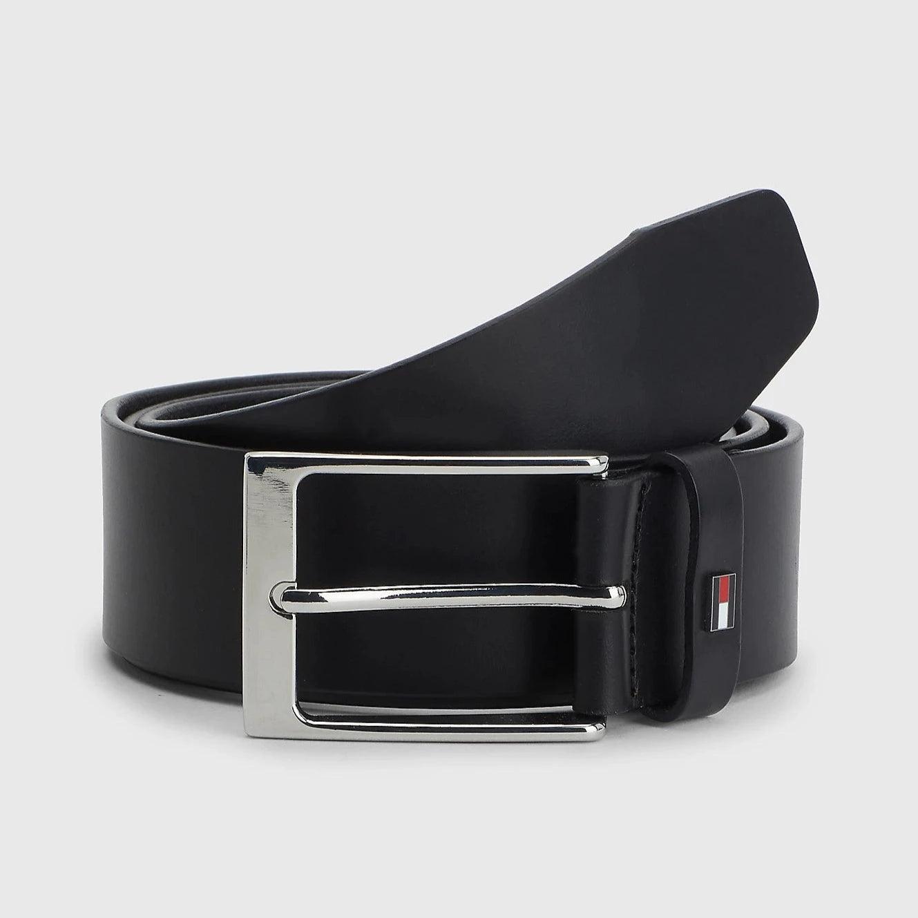 Ceinture Tommy Hilfiger noire en cuir - Georgespaul