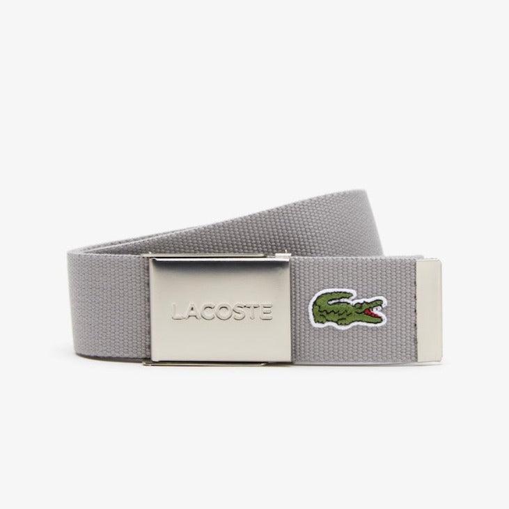 Ceinture ajustable sangle tissée Lacoste gris - Georgespaul