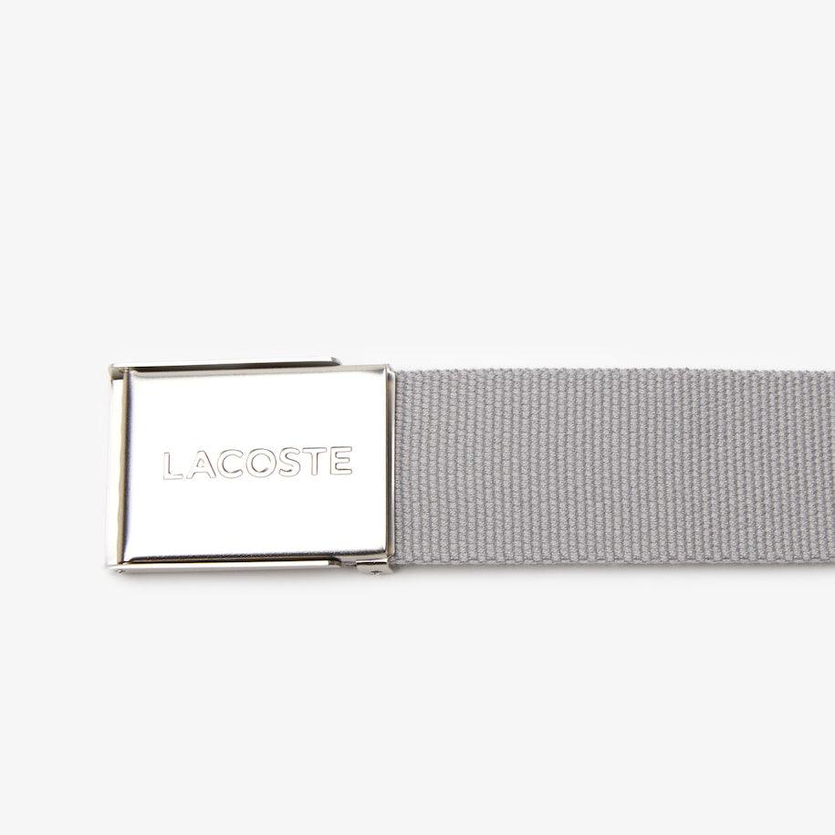 Ceinture ajustable sangle tissée Lacoste gris - Georgespaul