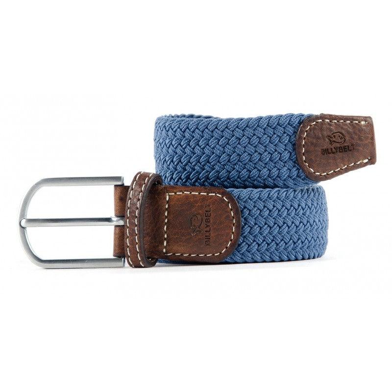 Ceinture tressée Billybelt bleue en cuir - Georgespaul