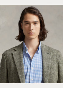 Chemise motifs vichy homme Ralph Lauren ajustée bleue | Georgespaul
