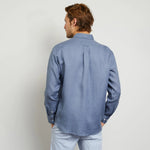Afbeelding in Gallery-weergave laden, Chemise Eden Park grise en lin pour homme I Georgespaul
