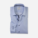 Afbeelding in Gallery-weergave laden, Chemise OLYMP ajustée bleue pour homme I Georgespaul

