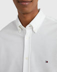 Chemise Tommy Hilfiger blanc en coton bio - Georgespaul