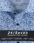 Chemise à motif OLYMP coupe ajustée blanche et bleue
