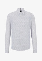 Afbeelding in Gallery-weergave laden, Chemise à motifs pour homme BOSS marine en coton stretch | Georgespaul
