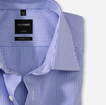 Charger l&#39;image dans la galerie, Chemise à rayures pour homme OLYMP coupe droite bleue | Georgespaul
