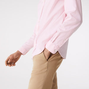 Chemise homme Lacoste rose clair en coton | Georgespaul