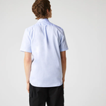 Charger l&#39;image dans la galerie, Chemise manches courtes homme Lacoste bleu clair coton Oxford | Georgespaul
