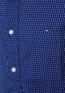 Chemise manches courtes homme Tommy Hilfiger marine coton bio | Georgespaul