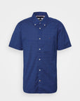 Chemise manches courtes motifs Tommy Hilfiger marine coton - Georgespaul