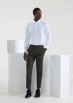 Charger l&#39;image dans la galerie, Chemise unie pour homme RRD ajustée blanche en coton stretch | Georgespaul
