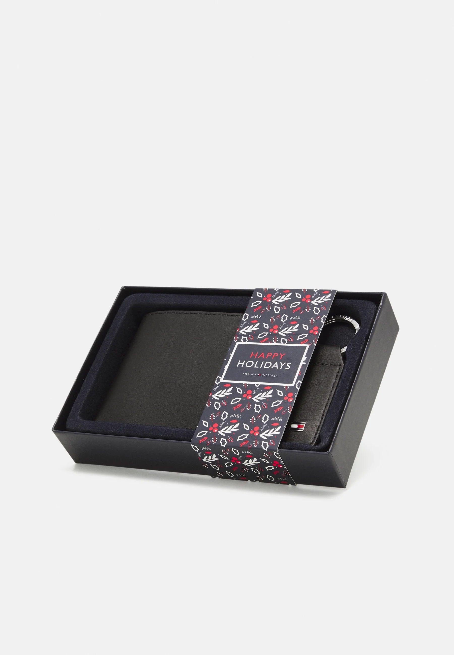 Coffret portefeuille et porte-clés Tommy Hilfiger noir