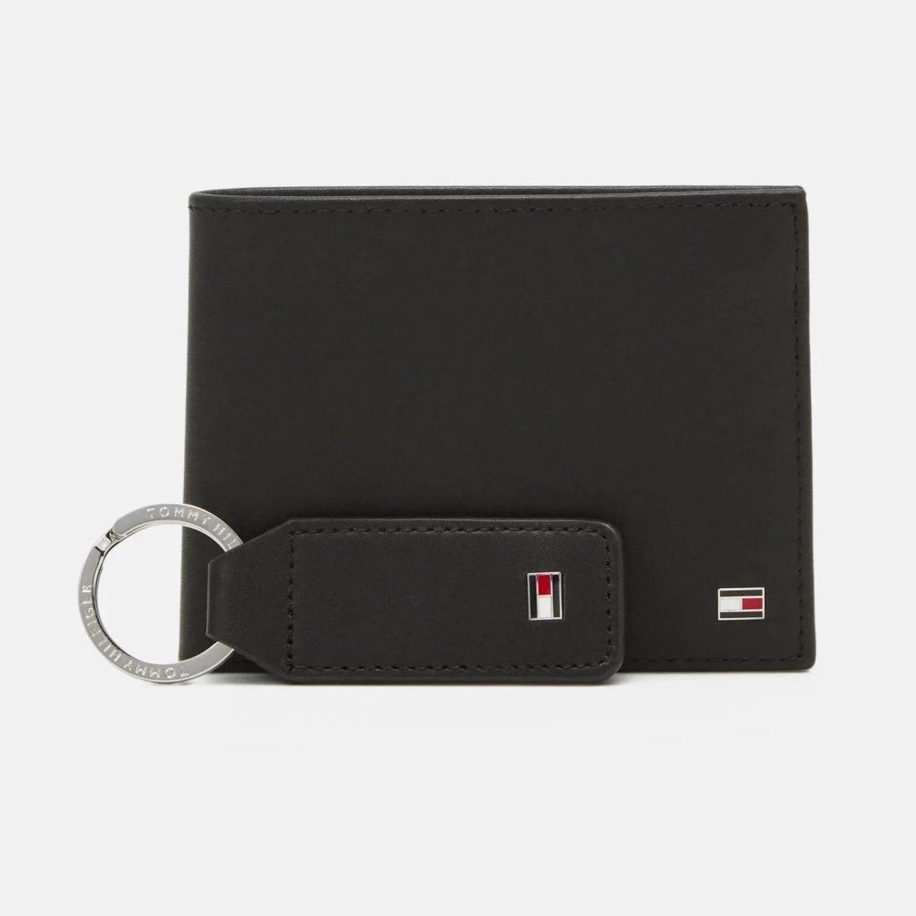 Coffret portefeuille et porte-clés Tommy Hilfiger noir