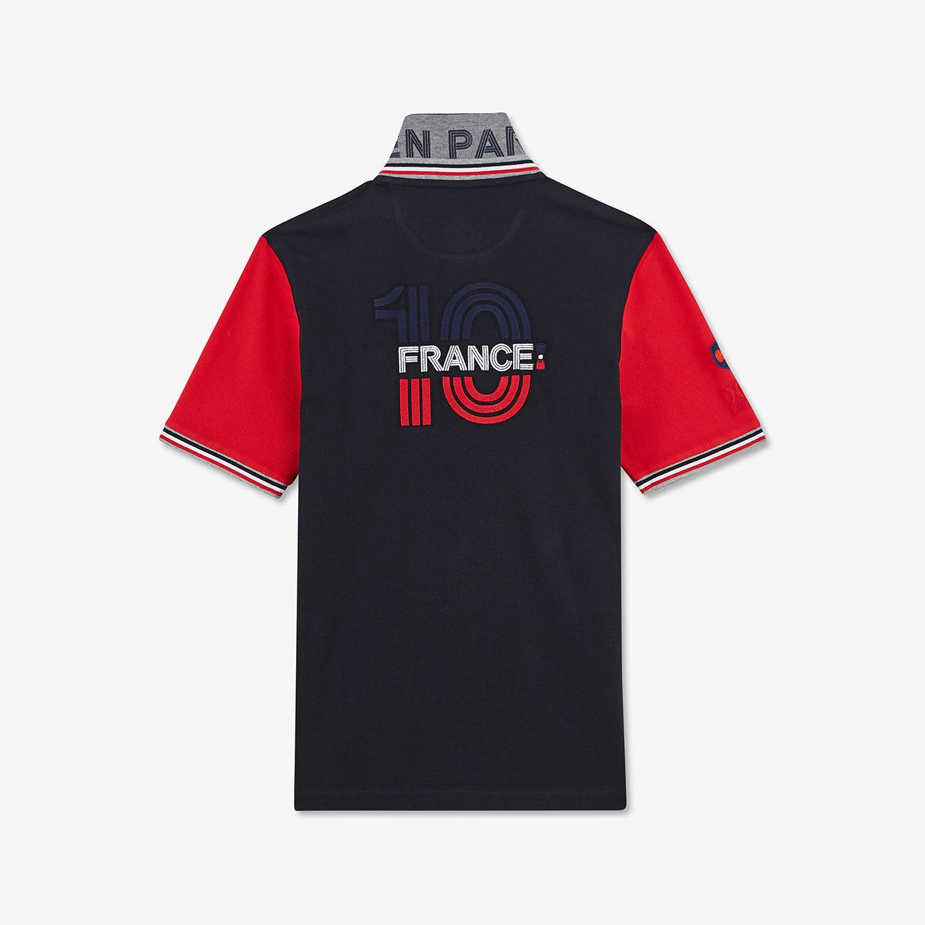 Polo bicolore FFR Eden Park marine et rouge - Georgespaul