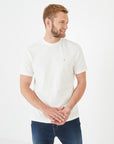 T-shirt à manches courtes pour homme Eden Park blanc en coton | Georgespaul
