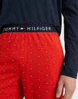 Ensemble de pyjama homme Tommy Hilfiger rouge en coton | Georgespaul