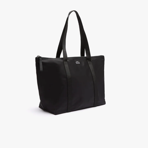 Große Lacoste-Einkaufstasche aus schwarzem Canvas