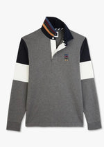 Afbeelding in Gallery-weergave laden, Polo manches longues Eden Park gris en coton | Georgespaul
