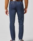 Pantalon chino Meyer bleu en jean super stretch - Georgespaul