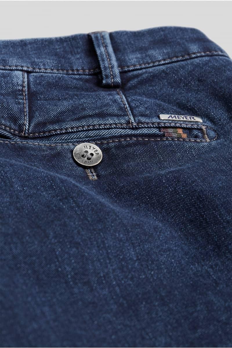 Pantalon chino Meyer bleu en jean super stretch - Georgespaul