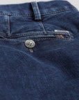 Pantalon chino Meyer bleu en jean super stretch - Georgespaul