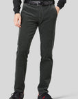 Pantalon chino Meyer gris en velours - Georgespaul