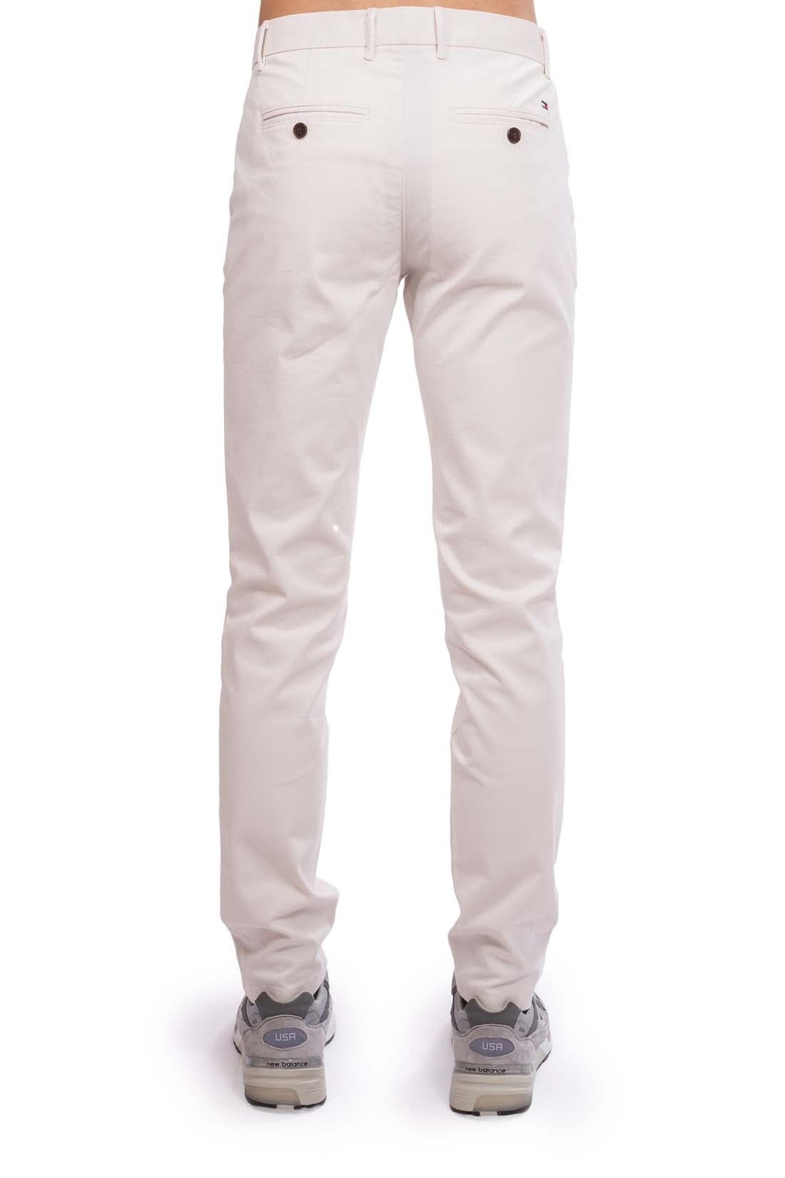 Pantalon chino Tommy Hilfiger blanc en coton pour homme I Georgespaul