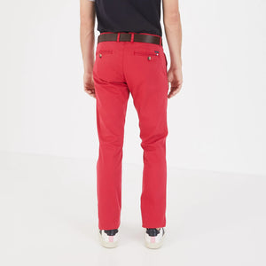 Pantalon chino homme Eden Park rouge en coton stretch | Georgespaul