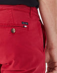 Pantalon chino homme Eden Park rouge en coton stretch | Georgespaul